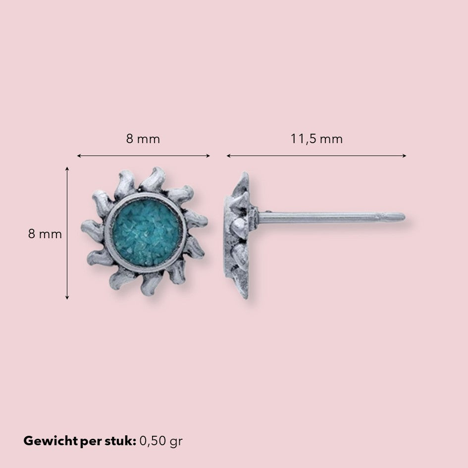 Stekeroorbel met turqoise zon