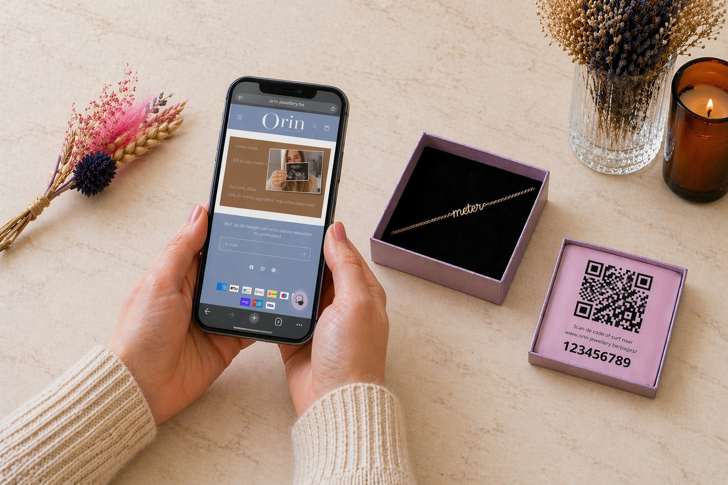 Voeg een QR-code met persoonlijke boodschap toe
