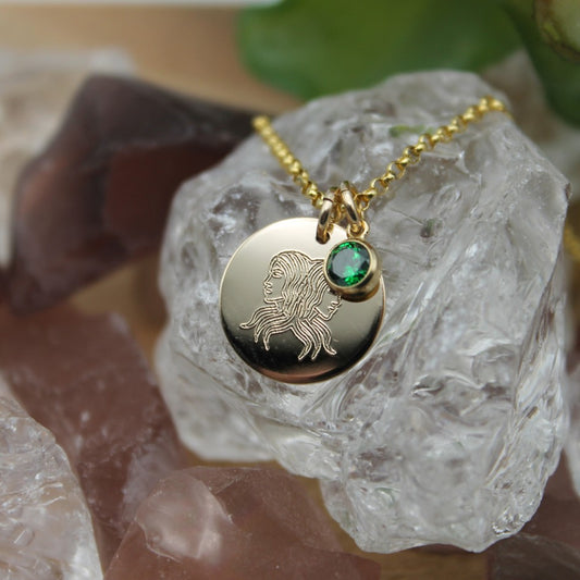 Juweel met sterrenbeeld & geboortesteen